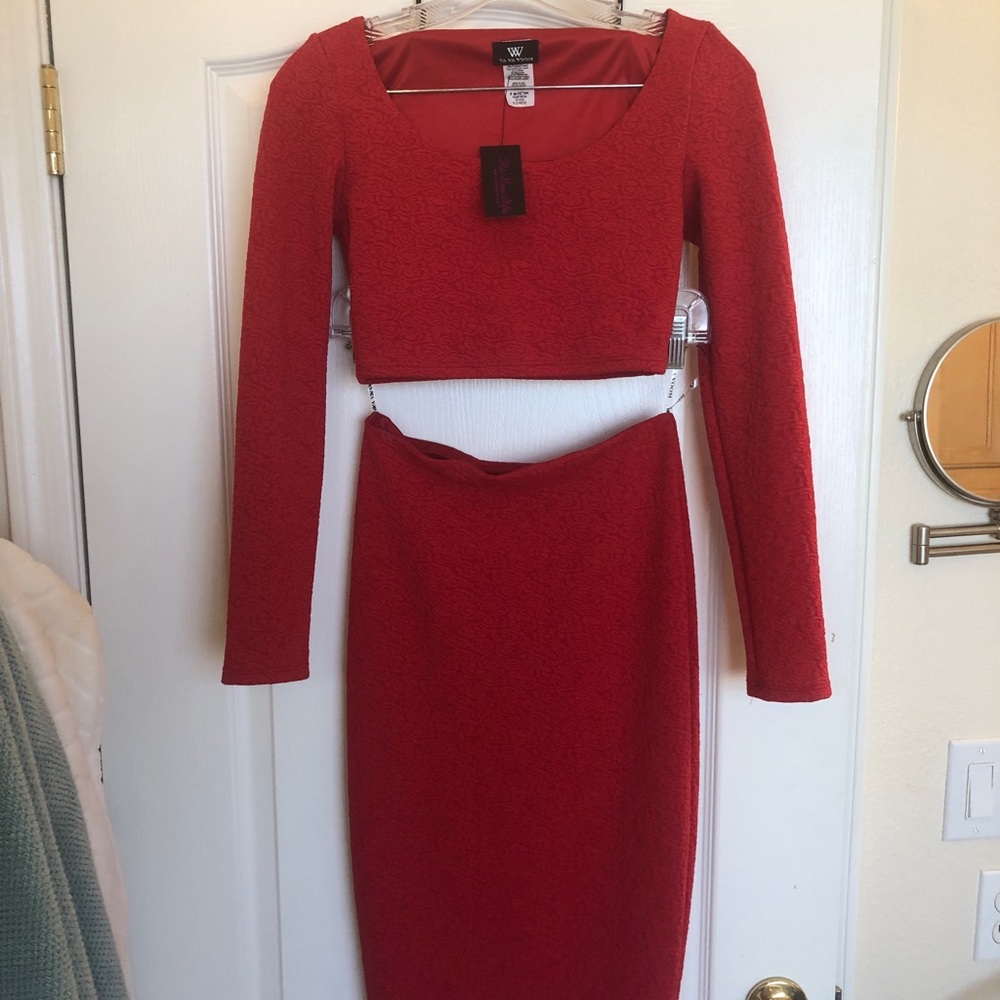 Red 2 Piece Dress